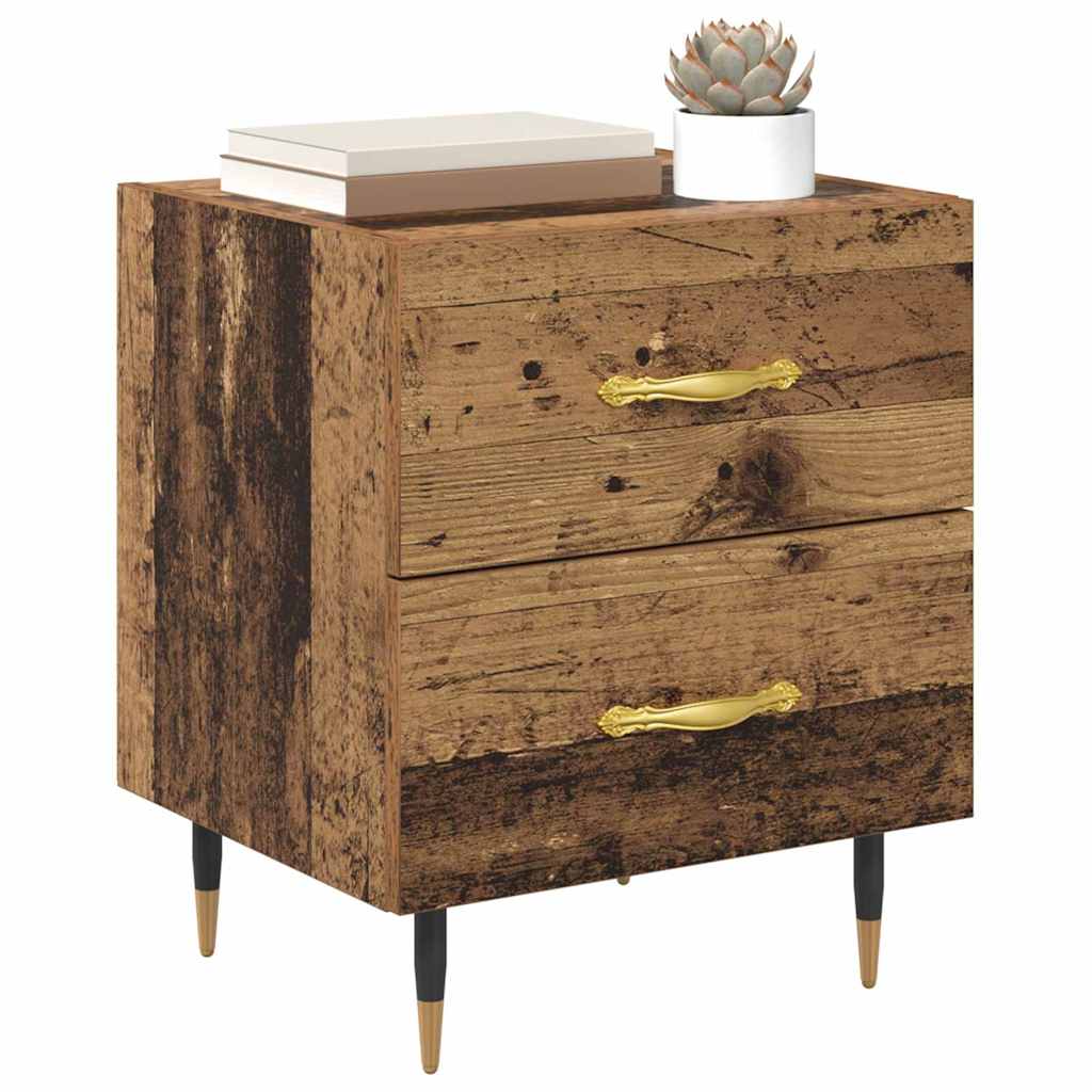 vidaXL Szafka Nocna z szufladą 2 pcs Stare drewno 40 x 35 x 47,5 cm