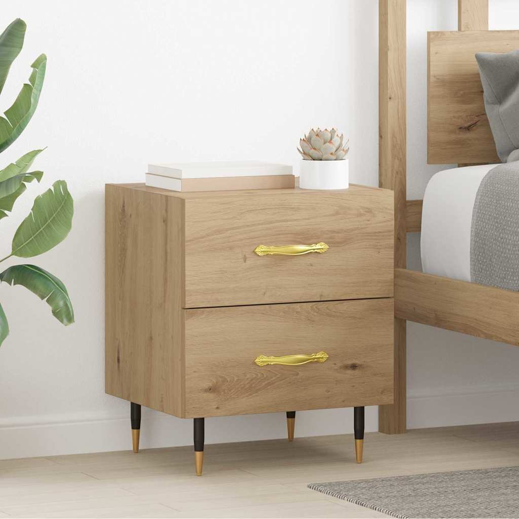 vidaXL Szafka Nocna 2 pcs Dąb rzemieślniczy 40 x 35 x 47,5 cm