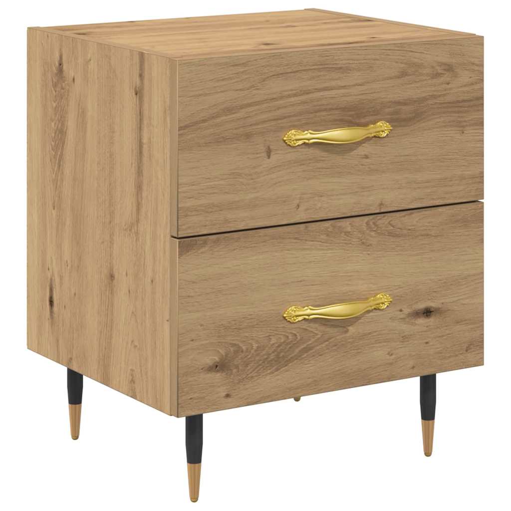 vidaXL Szafka Nocna 2 pcs Dąb rzemieślniczy 40 x 35 x 47,5 cm