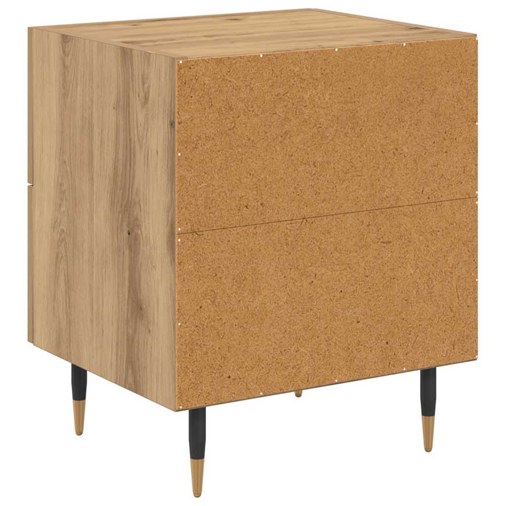 vidaXL Szafka Nocna 2 pcs Dąb rzemieślniczy 40 x 35 x 47,5 cm