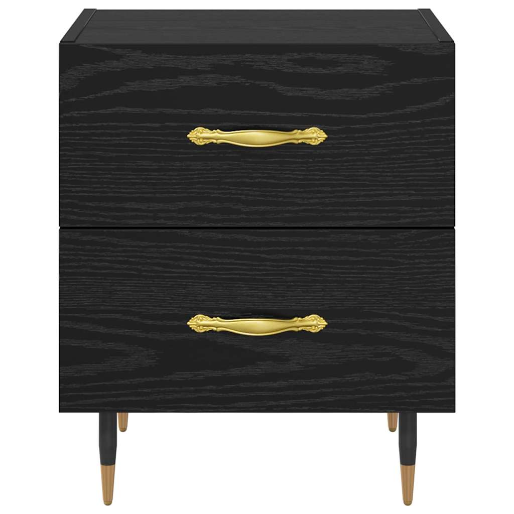 vidaXL Szafka Nocna z szufladą 2 pcs Czarny Dąb 40 x 35 x 47,5 cm