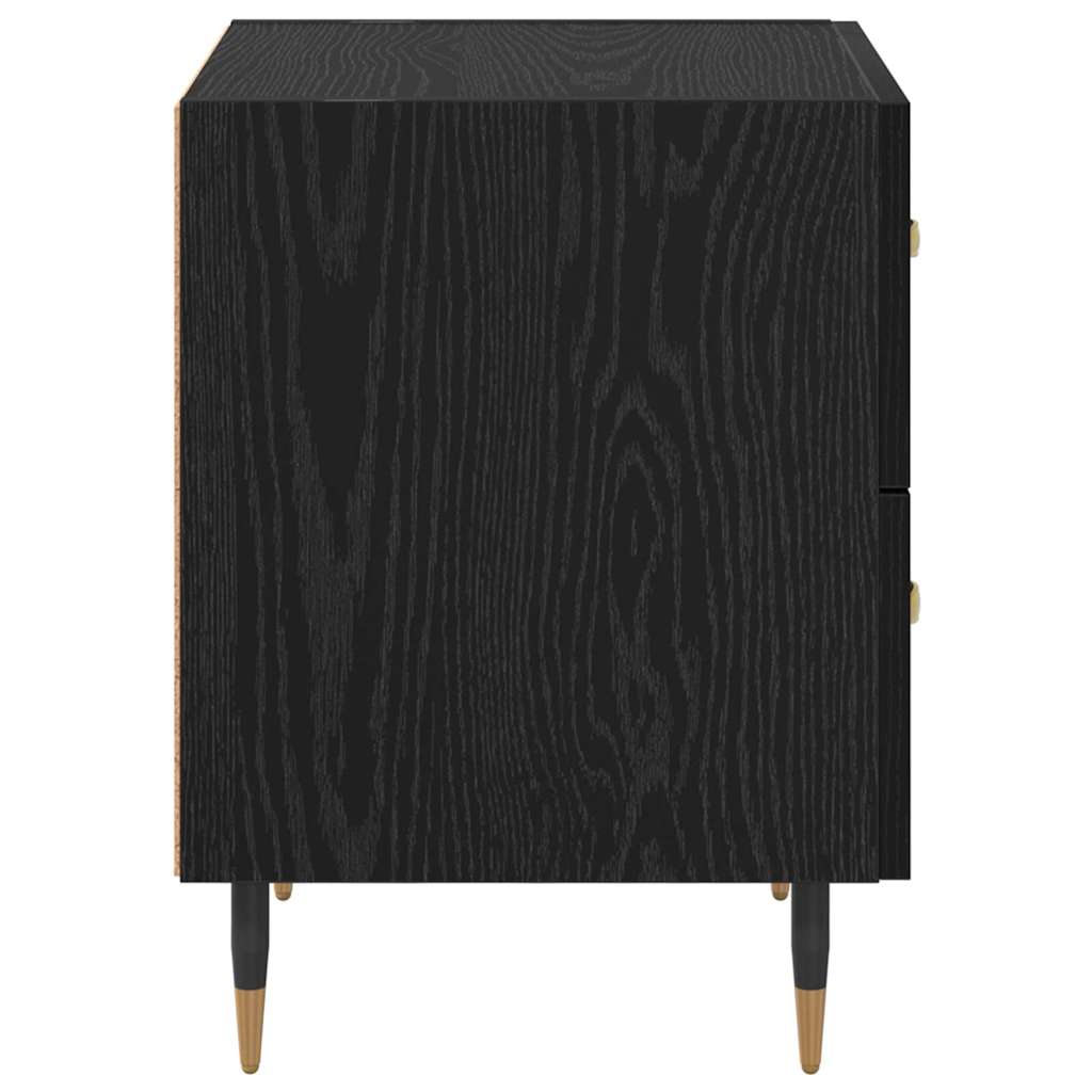 vidaXL Szafka Nocna z szufladą 2 pcs Czarny Dąb 40 x 35 x 47,5 cm