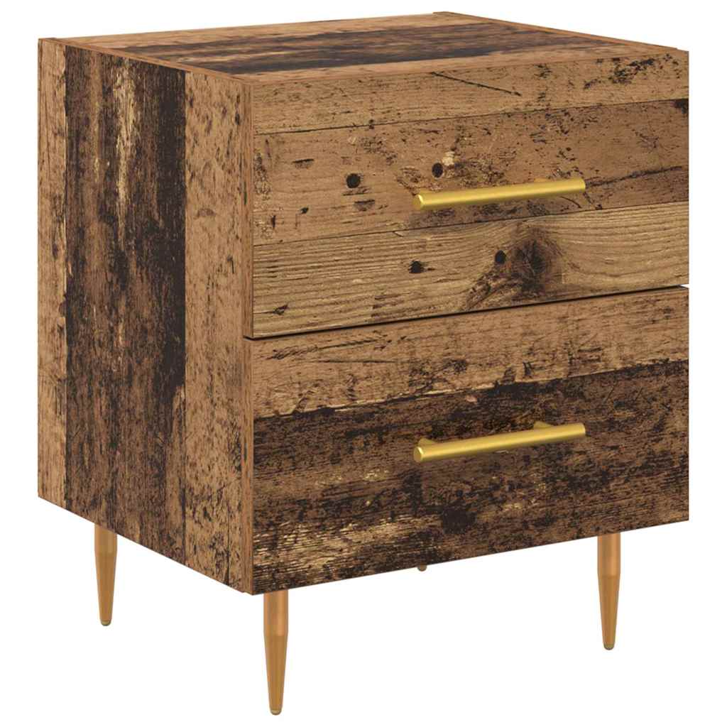 vidaXL Szafka Nocna z szufladą 2 pcs Stare drewno 40 x 35 x 47,5 cm