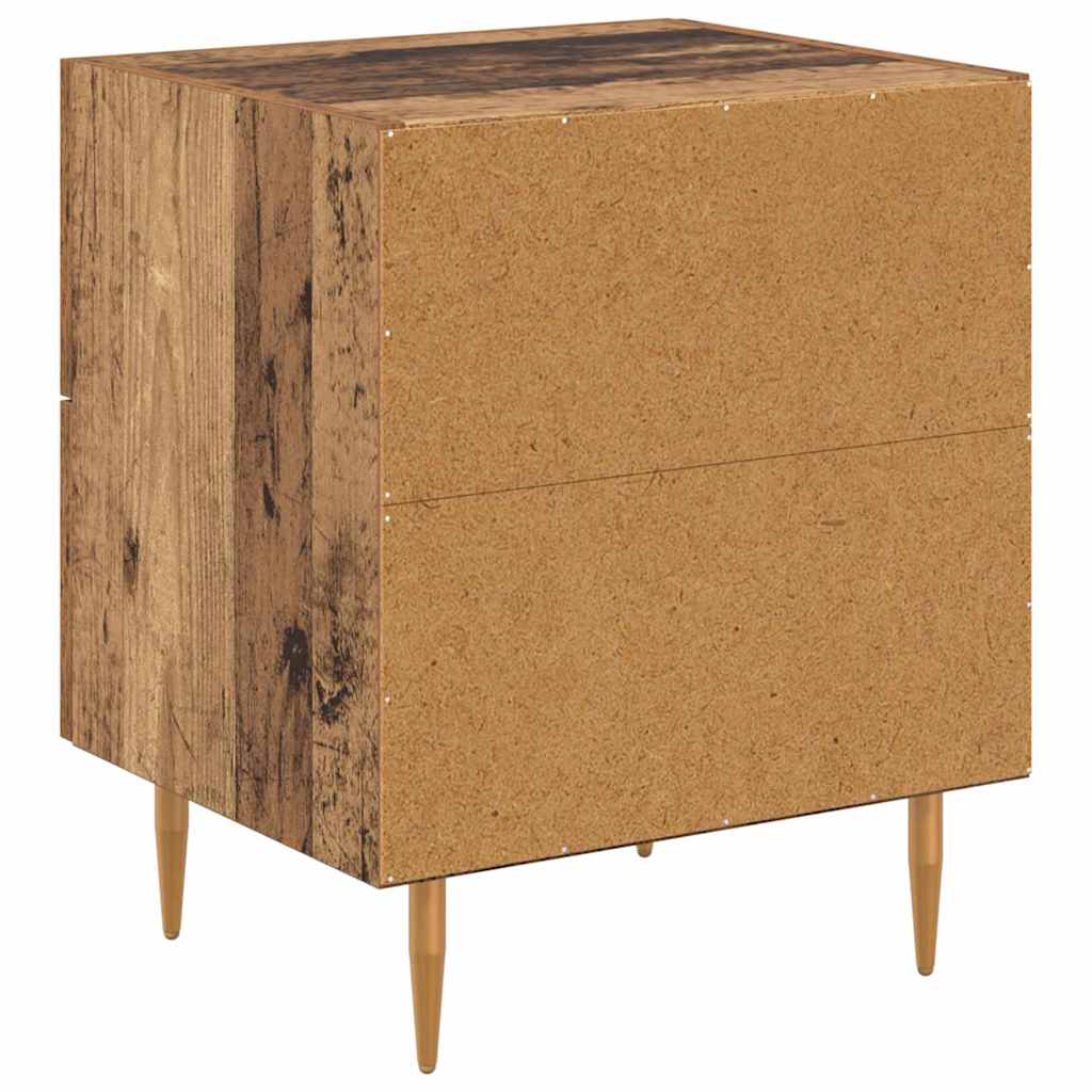 vidaXL Szafka Nocna z szufladą 2 pcs Stare drewno 40 x 35 x 47,5 cm
