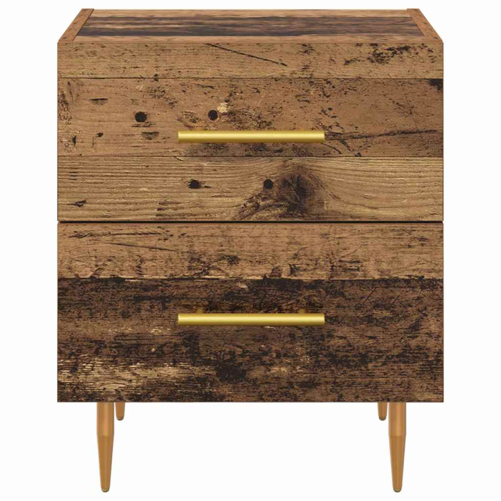 vidaXL Szafka Nocna z szufladą 2 pcs Stare drewno 40 x 35 x 47,5 cm