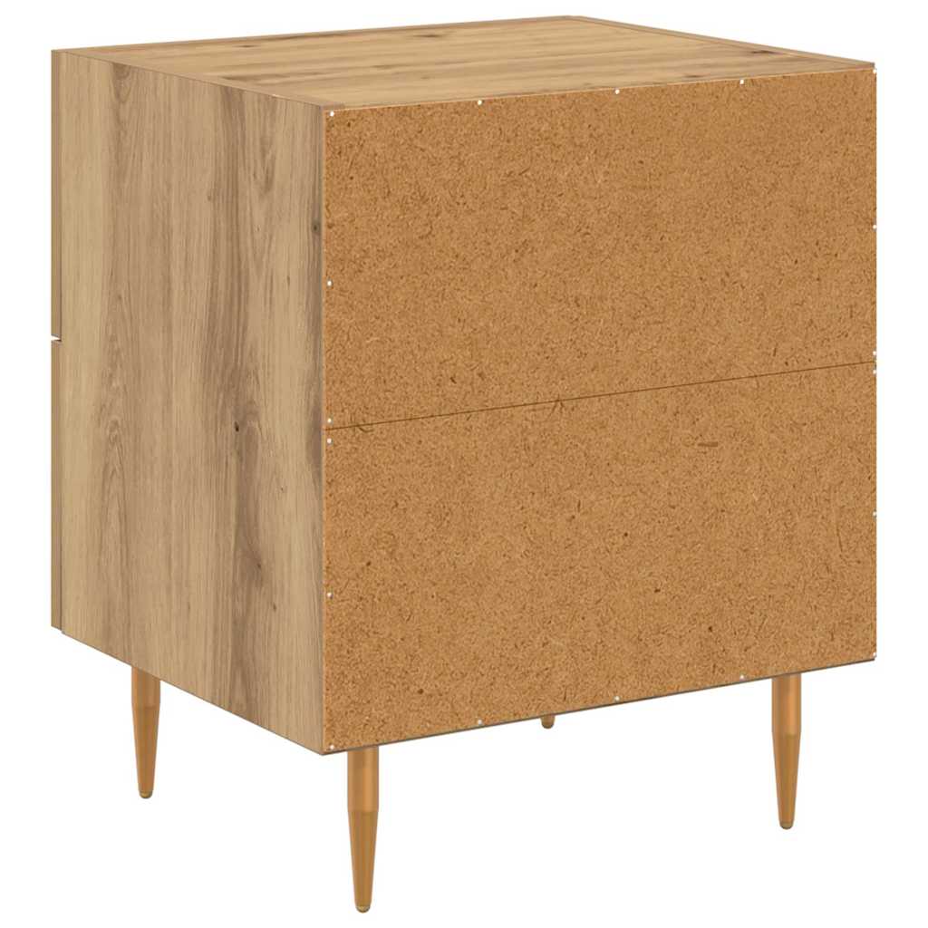 vidaXL Szafka Nocna 2 pcs Dąb rzemieślniczy 40 x 35 x 47,5 cm