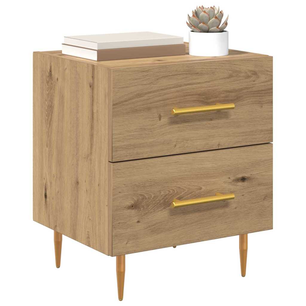 vidaXL Szafka Nocna 2 pcs Dąb rzemieślniczy 40 x 35 x 47,5 cm