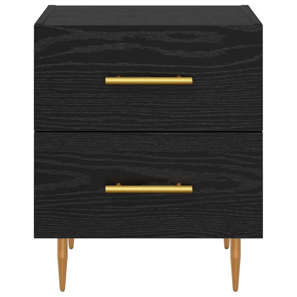 vidaXL Szafka Nocna z szufladą 2 pcs Czarny Dąb 40 x 35 x 47,5 cm