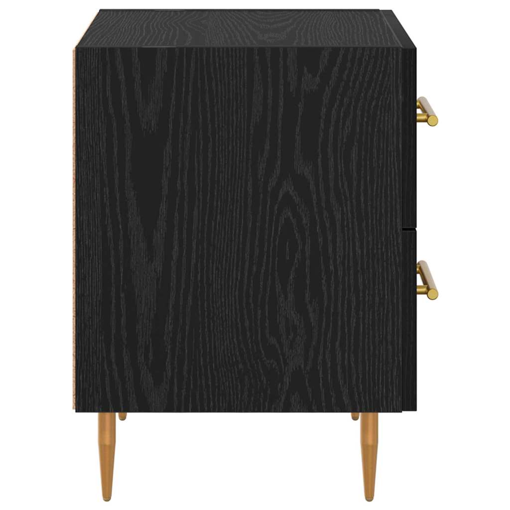 vidaXL Szafka Nocna z szufladą 2 pcs Czarny Dąb 40 x 35 x 47,5 cm