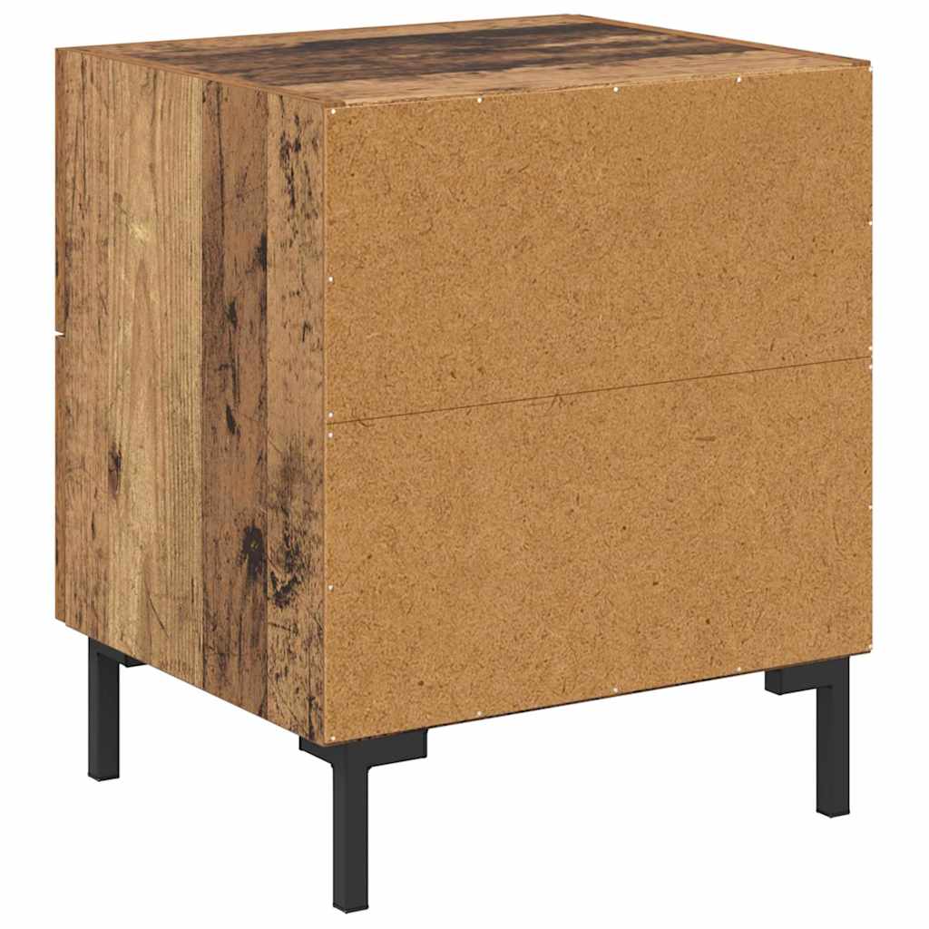 vidaXL Szafka Nocna z szufladą 2 pcs Stare drewno 40 x 35 x 47,5 cm