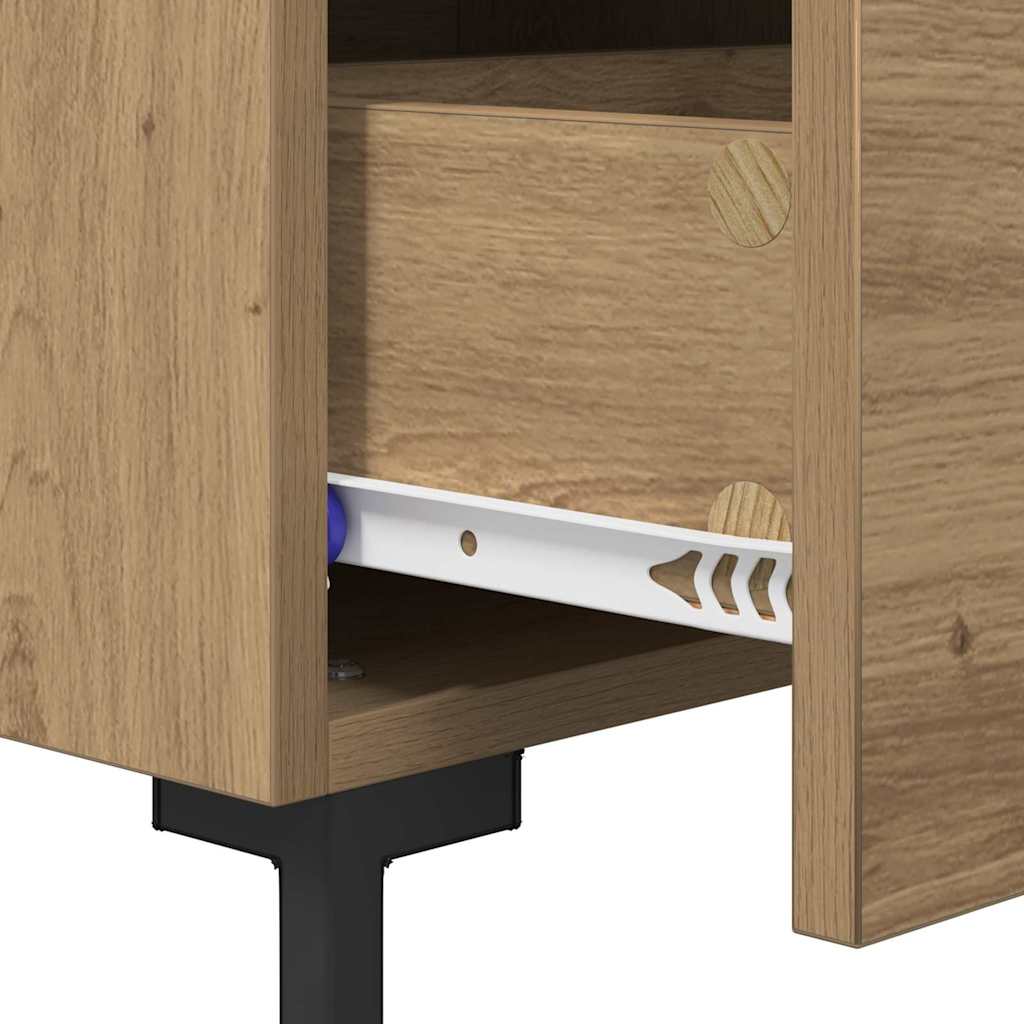 vidaXL Szafka Nocna 2 pcs Dąb rzemieślniczy 40 x 35 x 47,5 cm