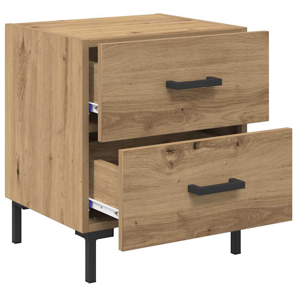 vidaXL Szafka Nocna 2 pcs Dąb rzemieślniczy 40 x 35 x 47,5 cm