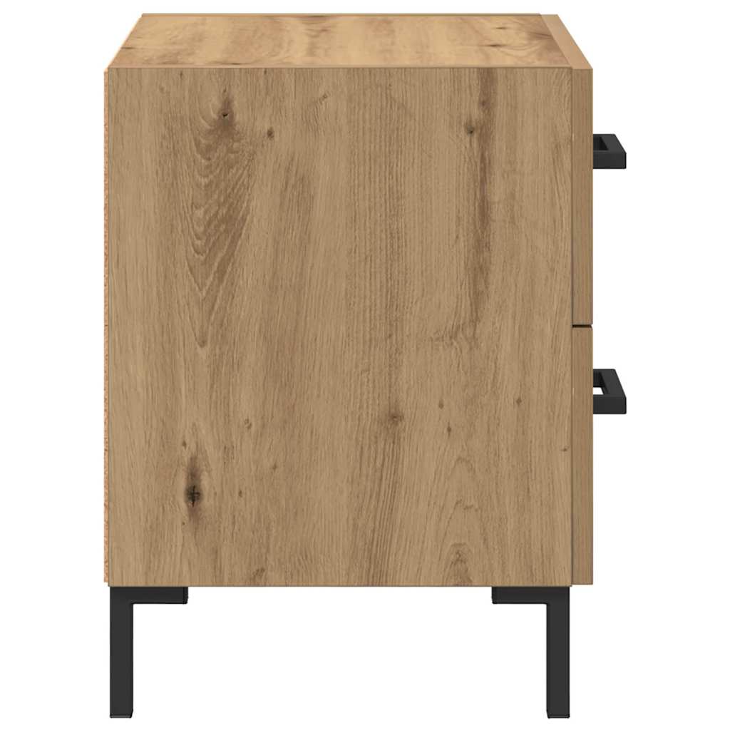 vidaXL Szafka Nocna 2 pcs Dąb rzemieślniczy 40 x 35 x 47,5 cm
