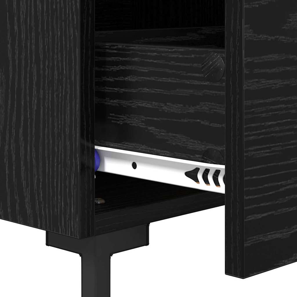 vidaXL Szafka Nocna z szufladą 2 pcs Czarny Dąb 40 x 35 x 47,5 cm