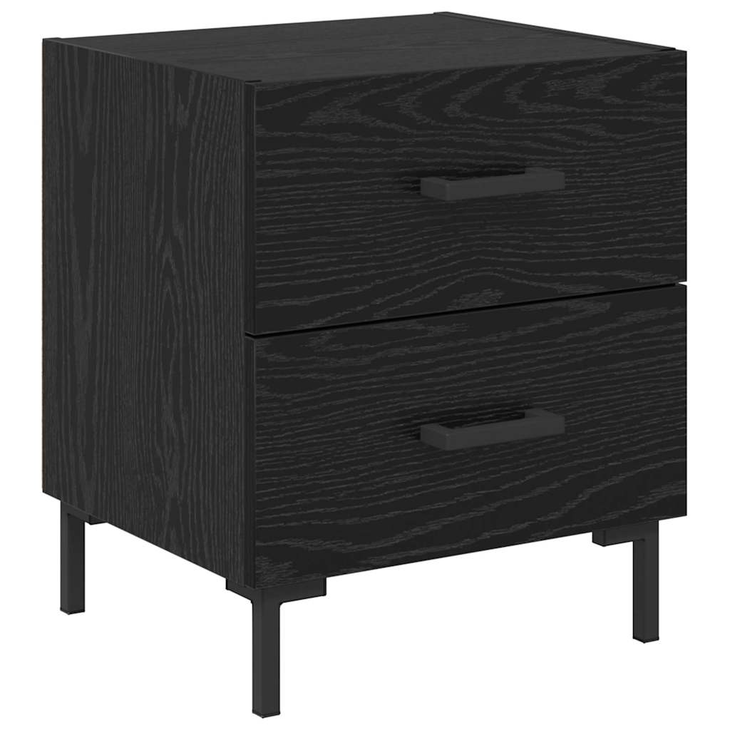 vidaXL Szafka Nocna z szufladą 2 pcs Czarny Dąb 40 x 35 x 47,5 cm