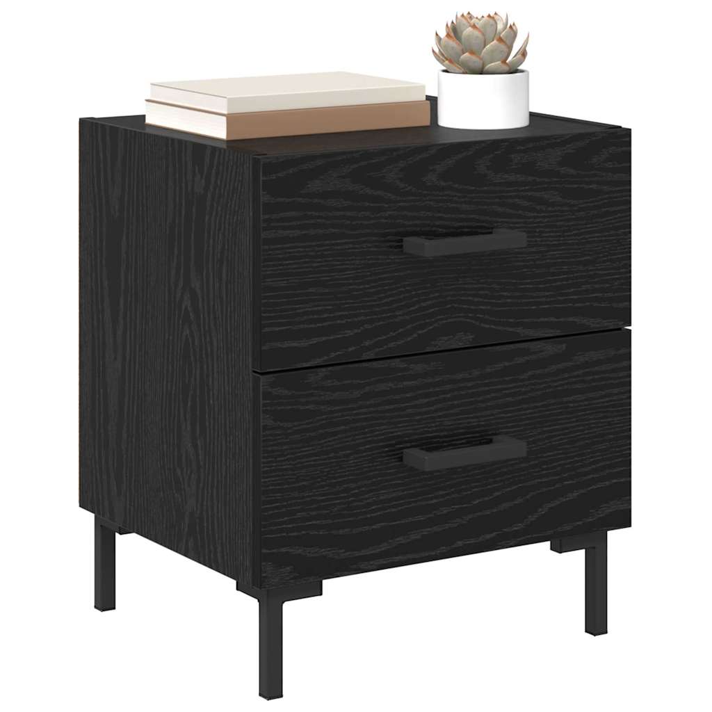 vidaXL Szafka Nocna z szufladą 2 pcs Czarny Dąb 40 x 35 x 47,5 cm