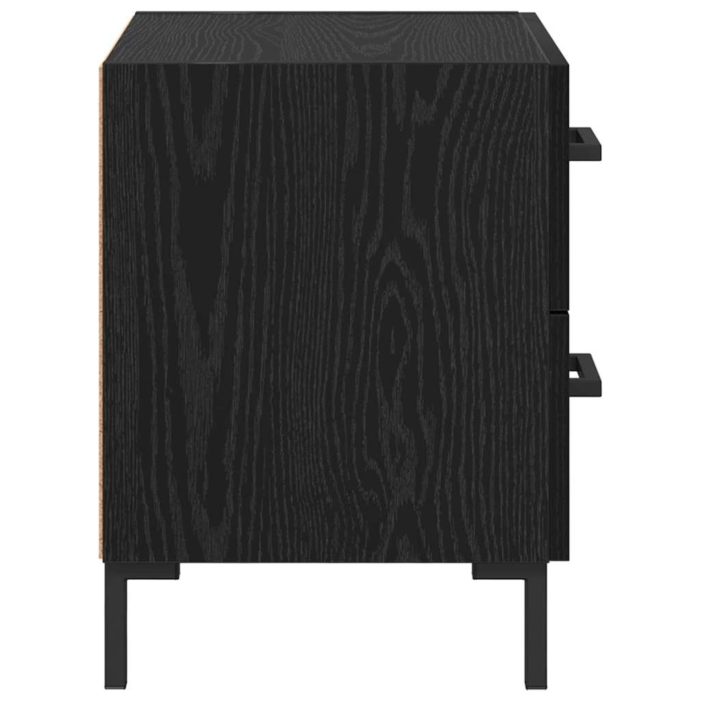 vidaXL Szafka Nocna z szufladą 2 pcs Czarny Dąb 40 x 35 x 47,5 cm