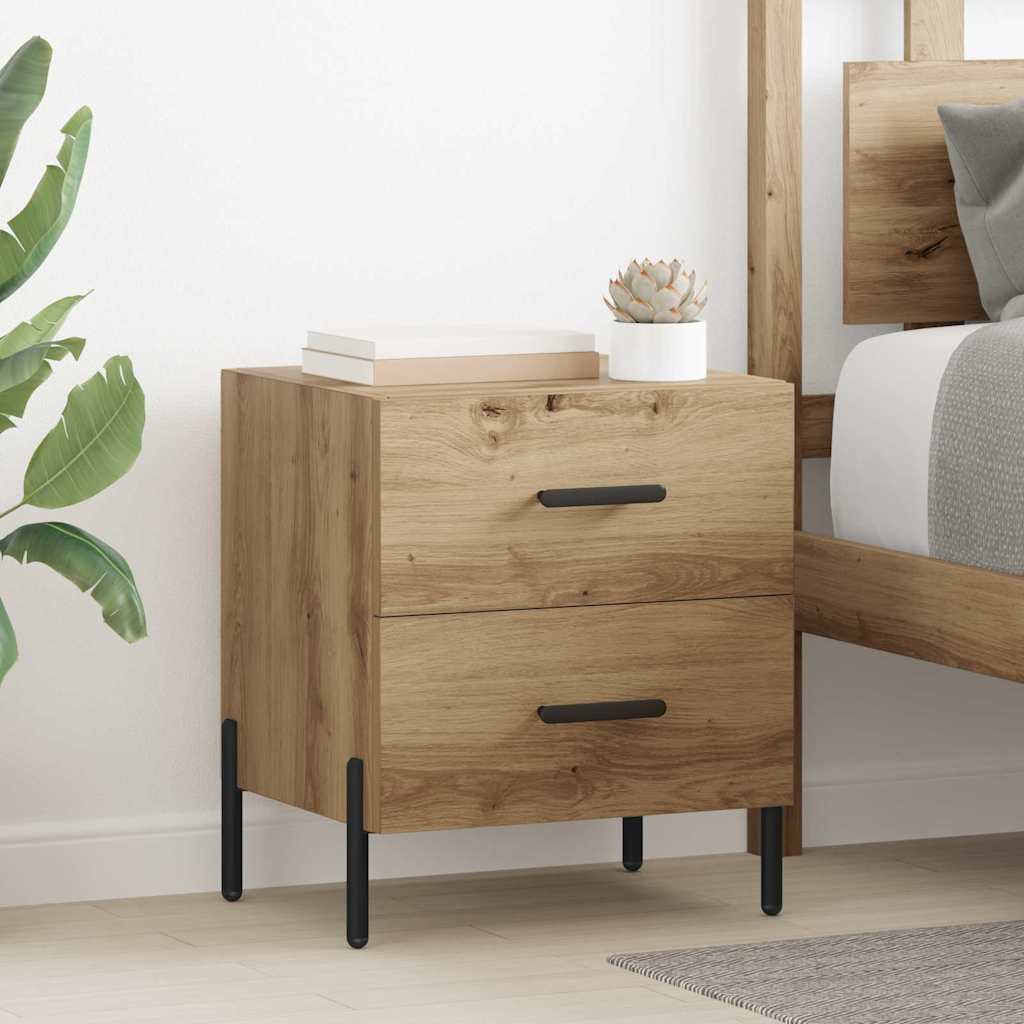 vidaXL Szafka Nocna 2 pcs Dąb rzemieślniczy 40 x 35 x 47,5 cm
