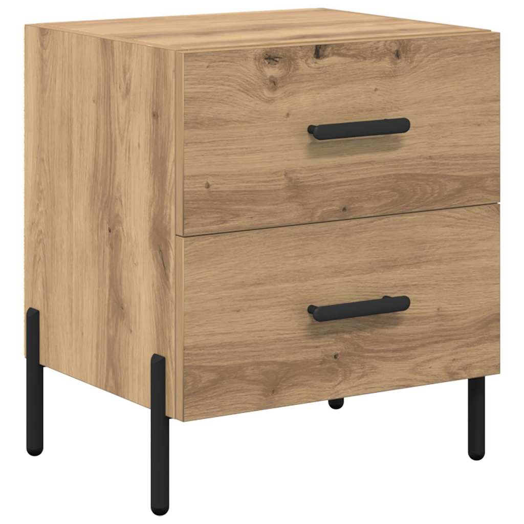 vidaXL Szafka Nocna 2 pcs Dąb rzemieślniczy 40 x 35 x 47,5 cm