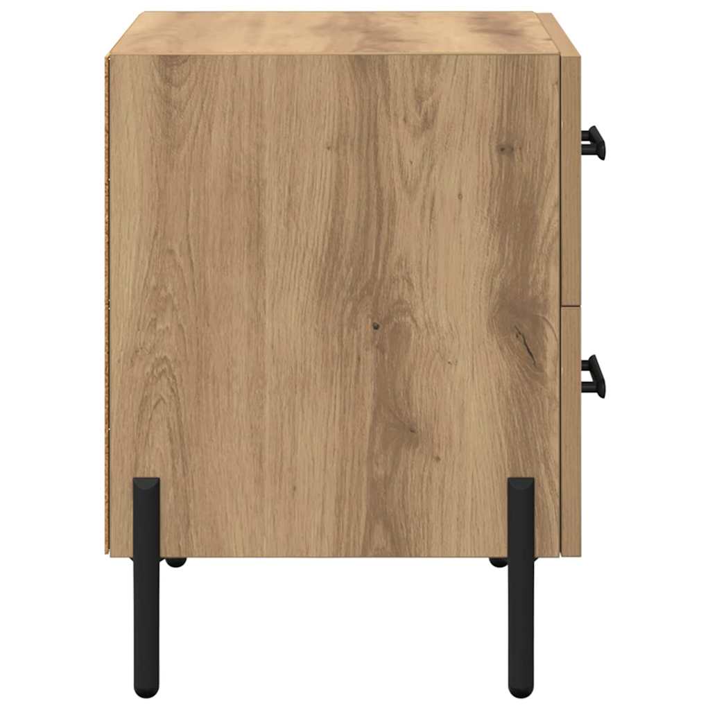 vidaXL Szafka Nocna 2 pcs Dąb rzemieślniczy 40 x 35 x 47,5 cm