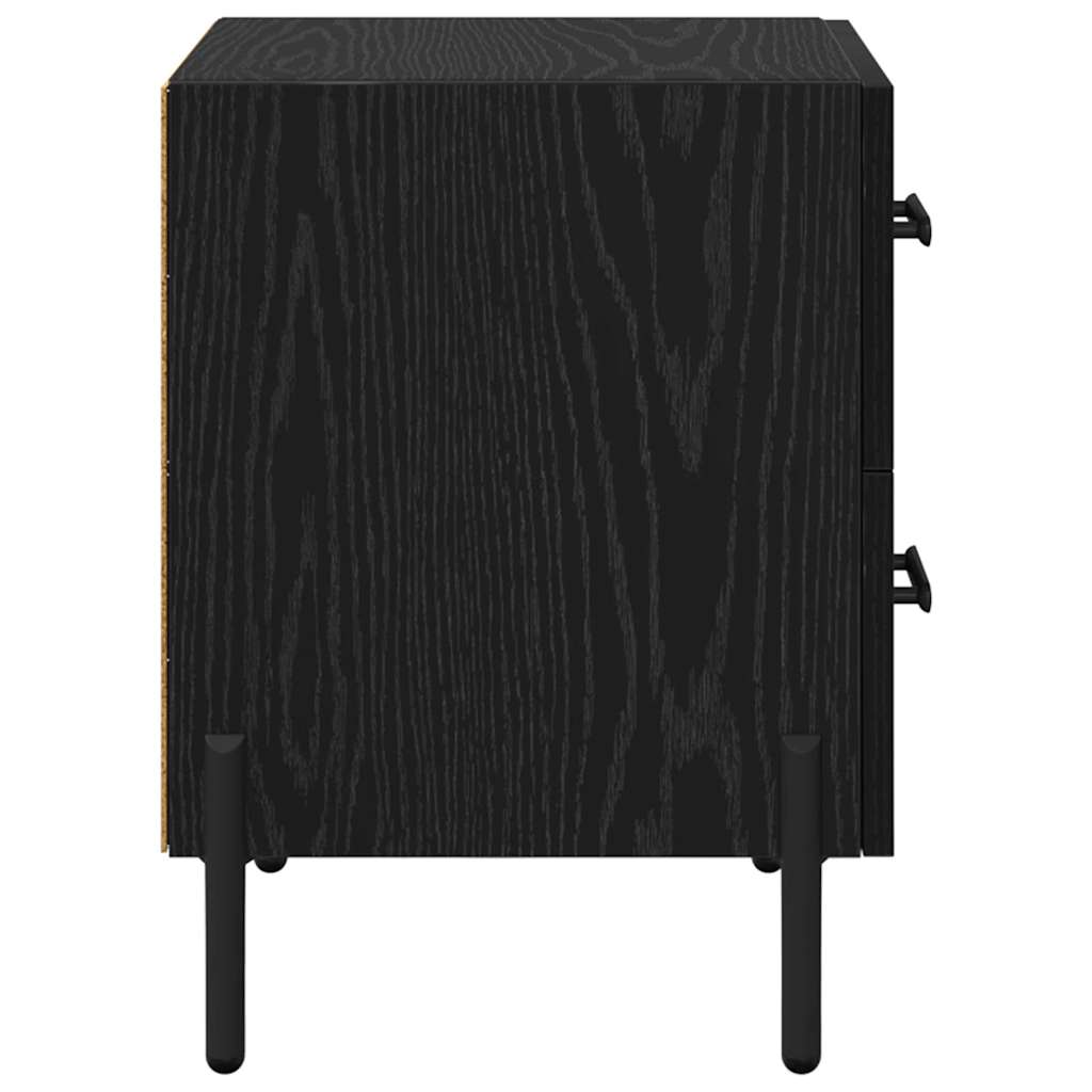 vidaXL Szafka Nocna z szufladą 2 pcs Czarny Dąb 40 x 35 x 47,5 cm
