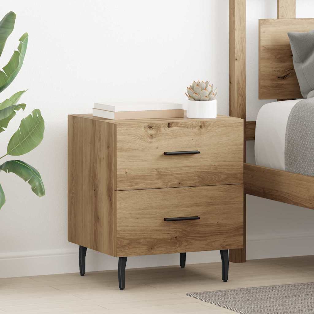 vidaXL Szafka Nocna 2 pcs Dąb rzemieślniczy 40 x 35 x 47,5 cm