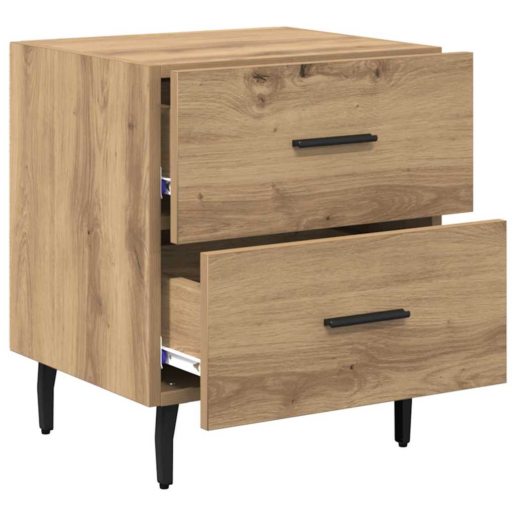 vidaXL Szafka Nocna 2 pcs Dąb rzemieślniczy 40 x 35 x 47,5 cm