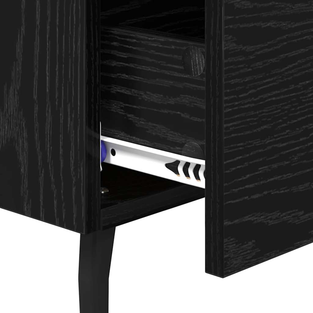 vidaXL Szafka Nocna z szufladą 2 pcs Czarny Dąb 40 x 35 x 47,5 cm