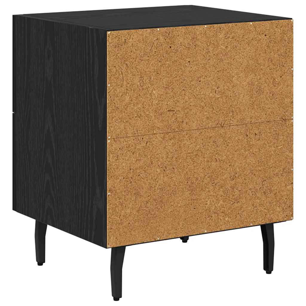 vidaXL Szafka Nocna z szufladą 2 pcs Czarny Dąb 40 x 35 x 47,5 cm
