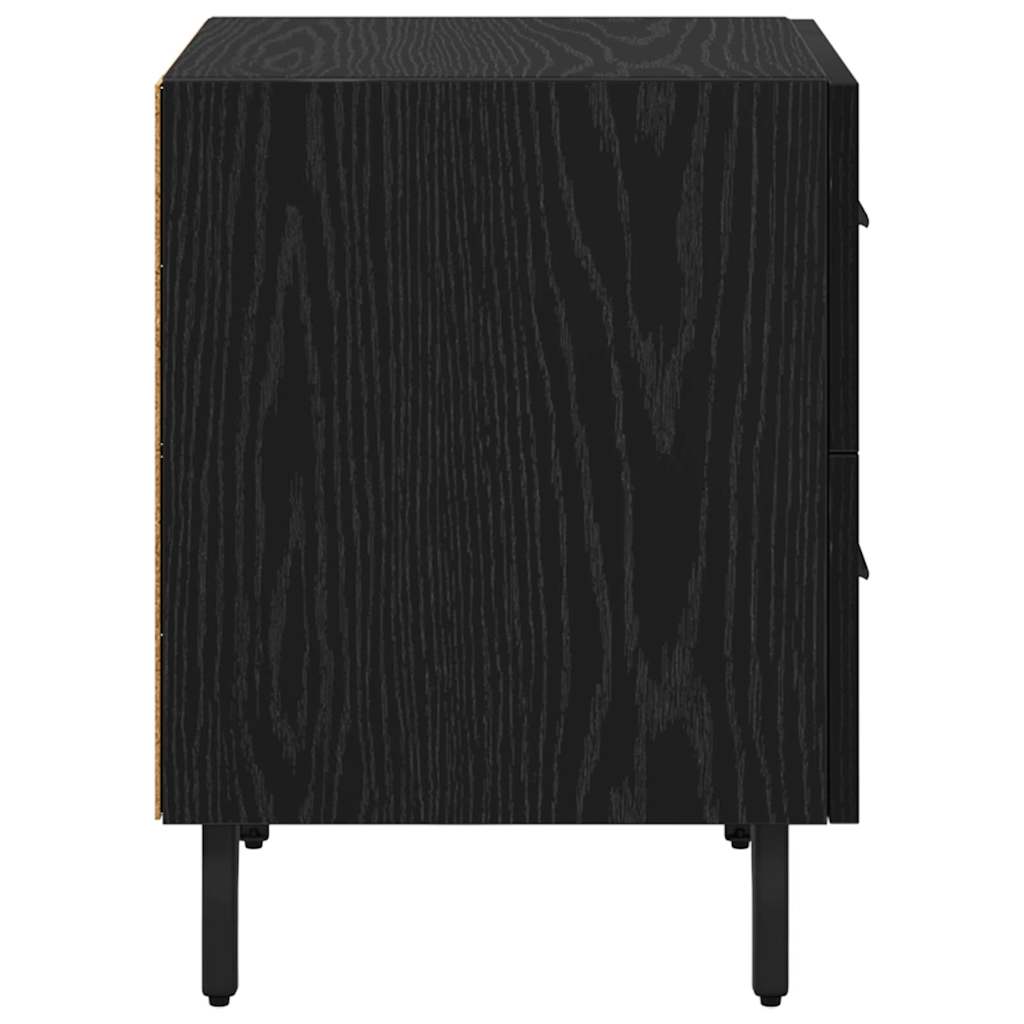 vidaXL Szafka Nocna z szufladą 2 pcs Czarny Dąb 40 x 35 x 47,5 cm