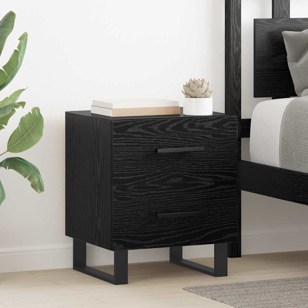 vidaXL Szafka Nocna z szufladą Czarny Dąb 40 x 35 x 47,5 cm