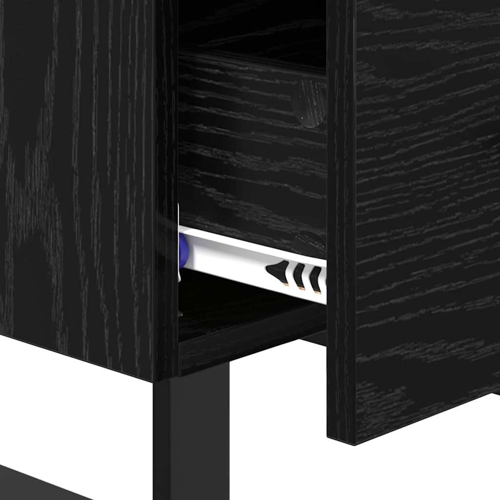 vidaXL Szafka Nocna z szufladą 2 pcs Czarny Dąb 40 x 35 x 47,5 cm