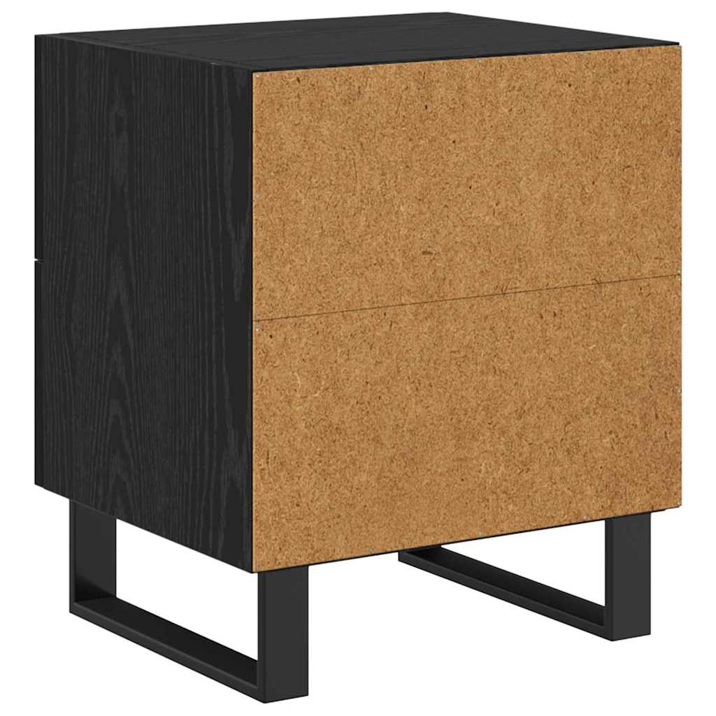 vidaXL Szafka Nocna z szufladą 2 pcs Czarny Dąb 40 x 35 x 47,5 cm