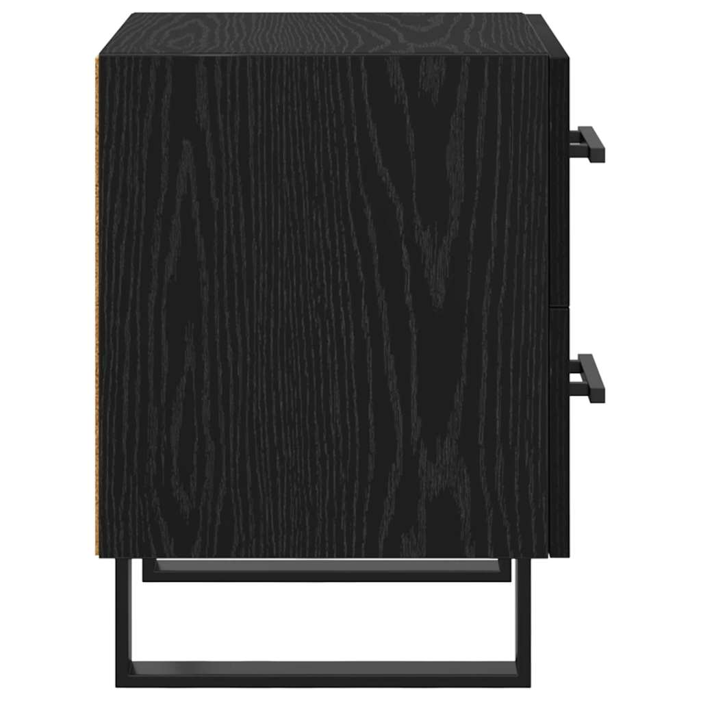 vidaXL Szafka Nocna z szufladą 2 pcs Czarny Dąb 40 x 35 x 47,5 cm