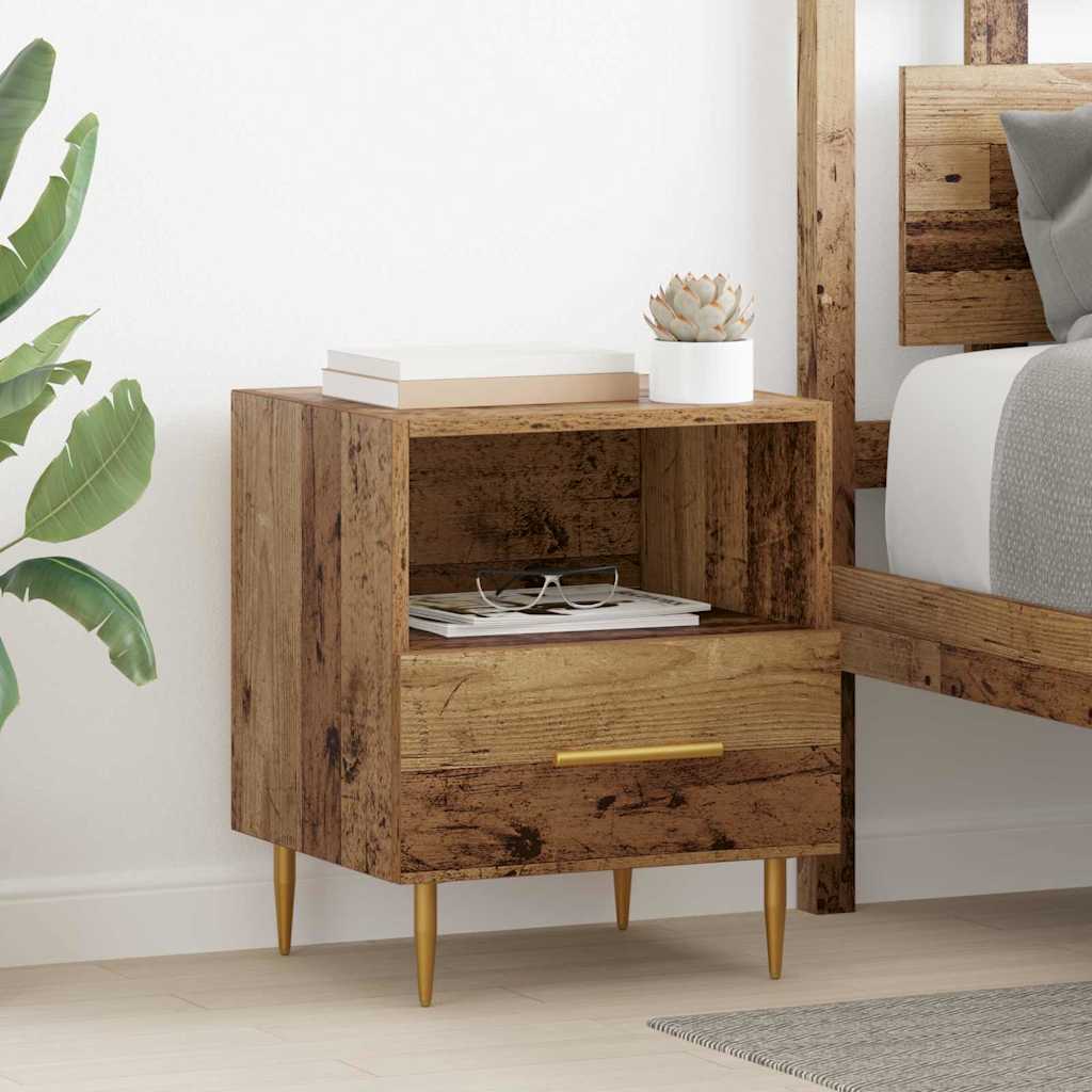 vidaXL Stolik nocny Brązowy 40 x 35 x 47,5 cm Materiał drewnopochodny