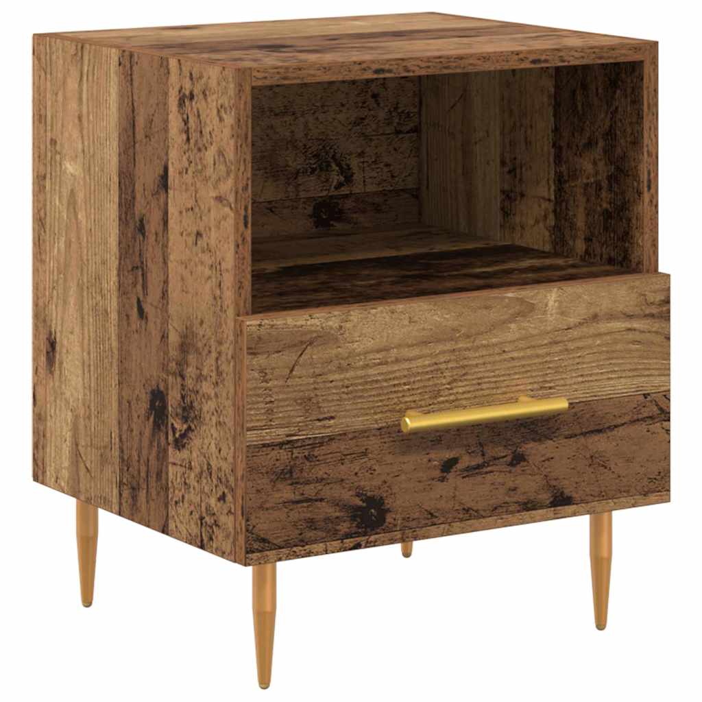 vidaXL Stolik nocny Brązowy 40 x 35 x 47,5 cm Materiał drewnopochodny