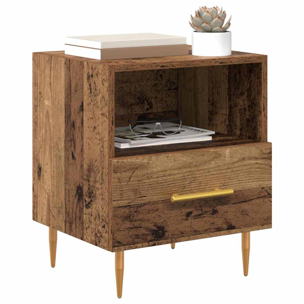 vidaXL Stolik nocny Brązowy 40 x 35 x 47,5 cm Materiał drewnopochodny