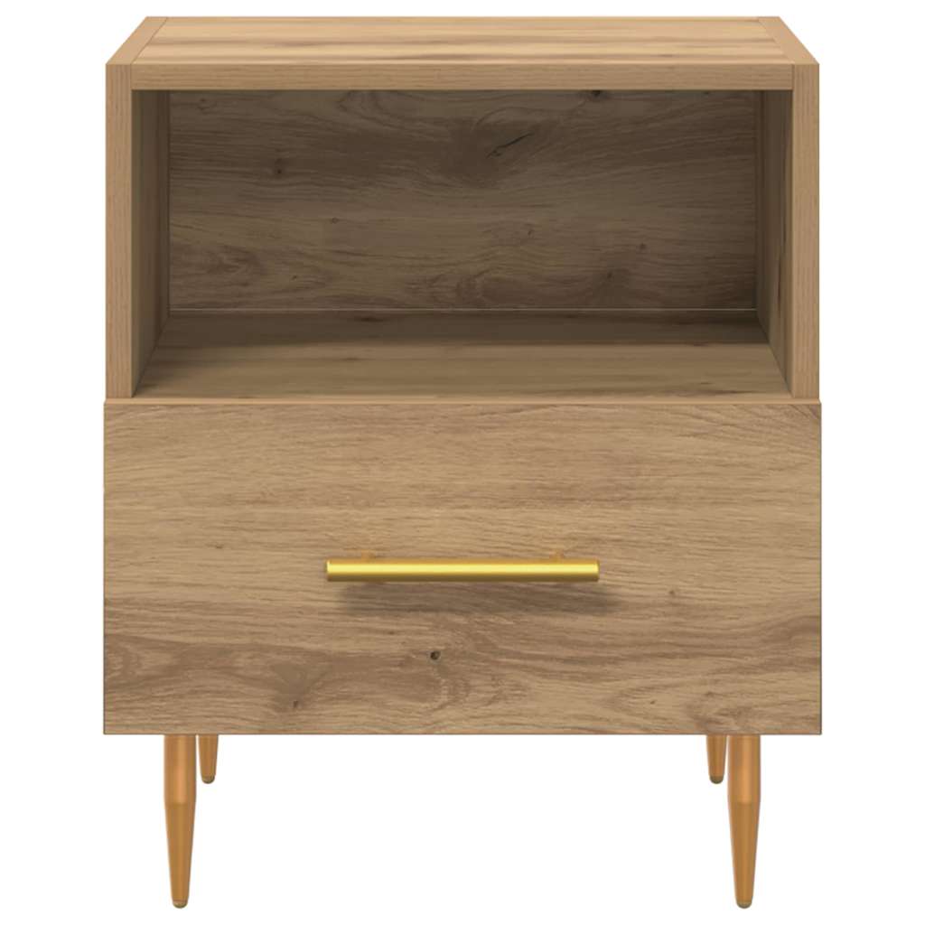 vidaXL Stolik nocny Brązowy 40 x 35 x 47,5 cm Materiał drewnopochodny
