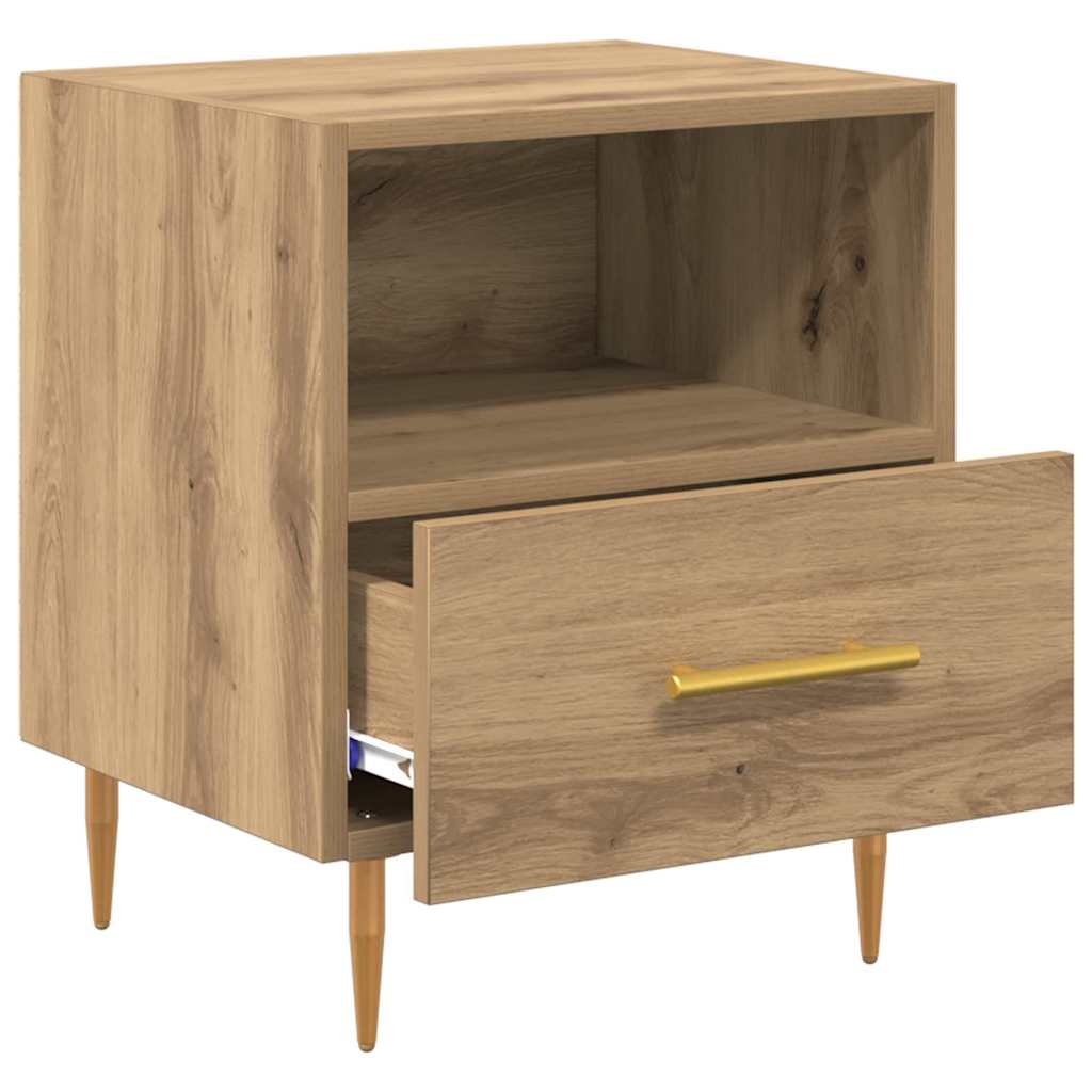 vidaXL Stolik nocny z szufladą 2 pcs Brązowy 40 x 35 x 47,5 cm