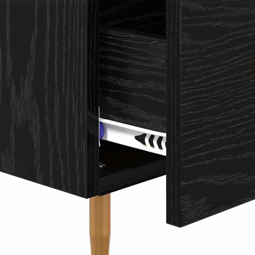 vidaXL Stolik nocny Czarny 40 x 35 x 47,5 cm Materiał drewnopochodny