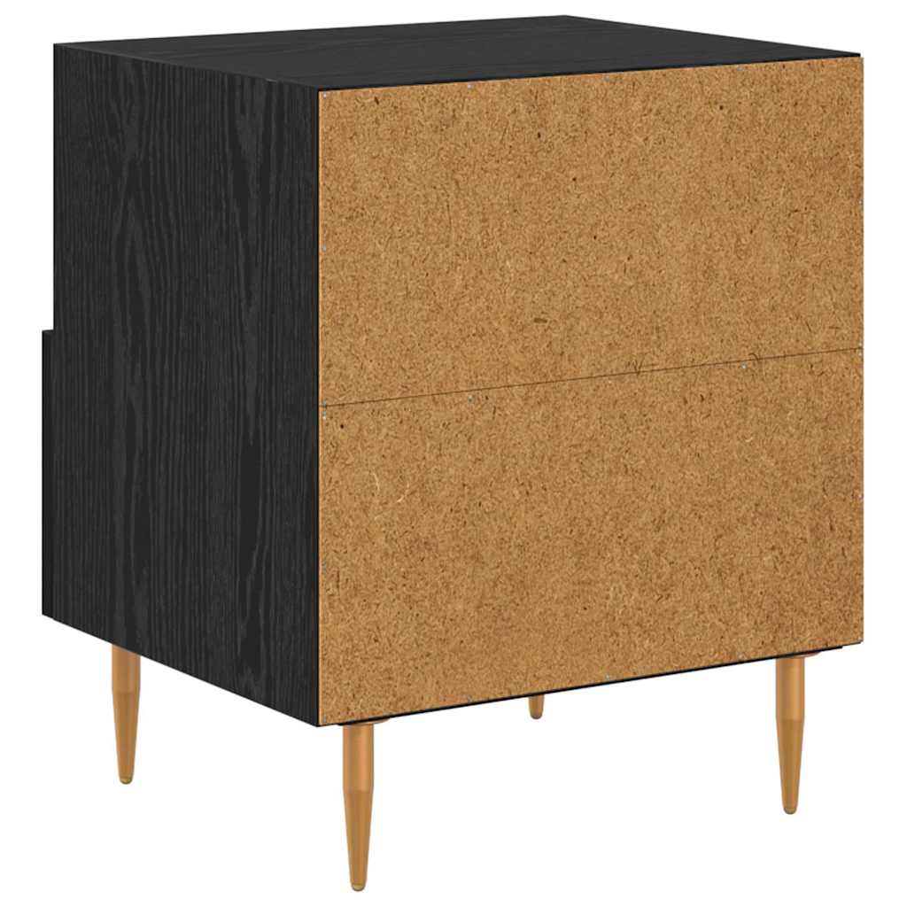 vidaXL Stolik nocny Czarny 40 x 35 x 47,5 cm Materiał drewnopochodny
