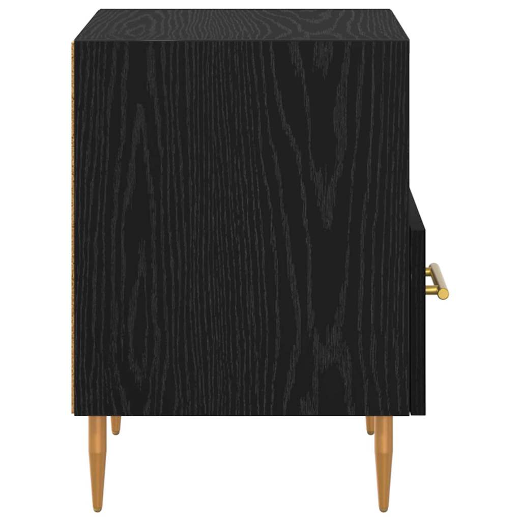 vidaXL Stolik nocny Czarny 40 x 35 x 47,5 cm Materiał drewnopochodny