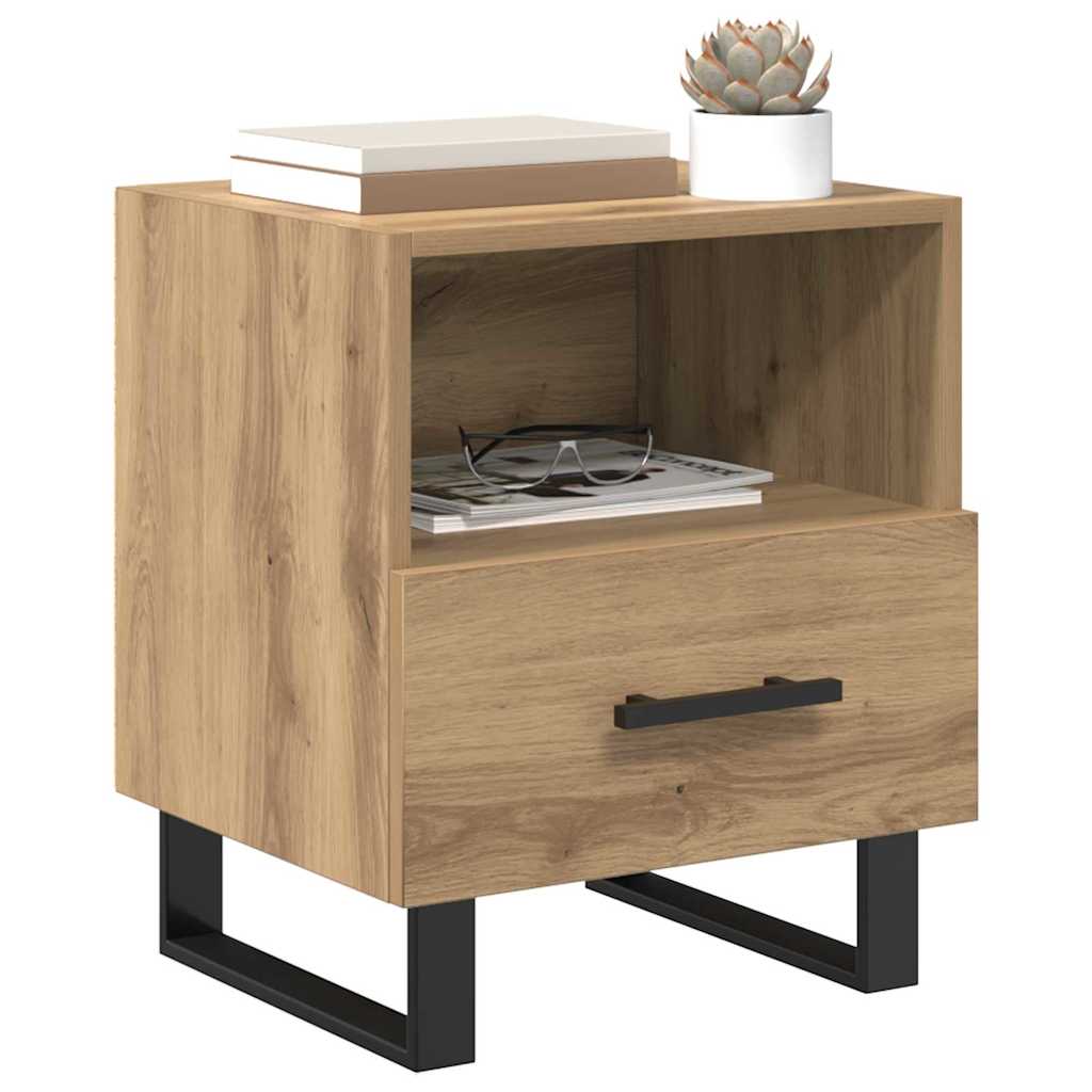 vidaXL Szafka Nocna 2 pcs Dąb rzemieślniczy 40 x 35 x 47,5 cm