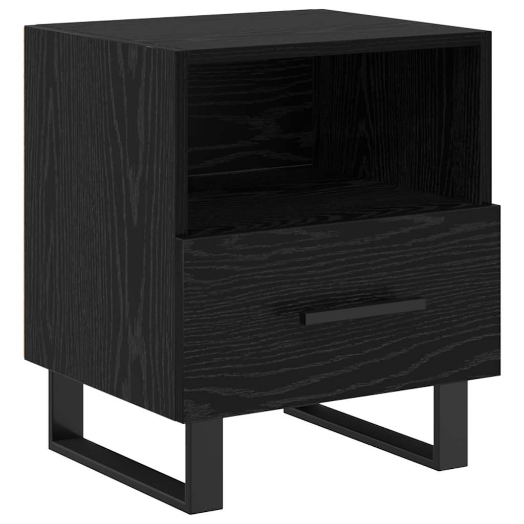 vidaXL Szafka Nocna z szufladą 2 pcs Czarny Dąb 40 x 35 x 47,5 cm