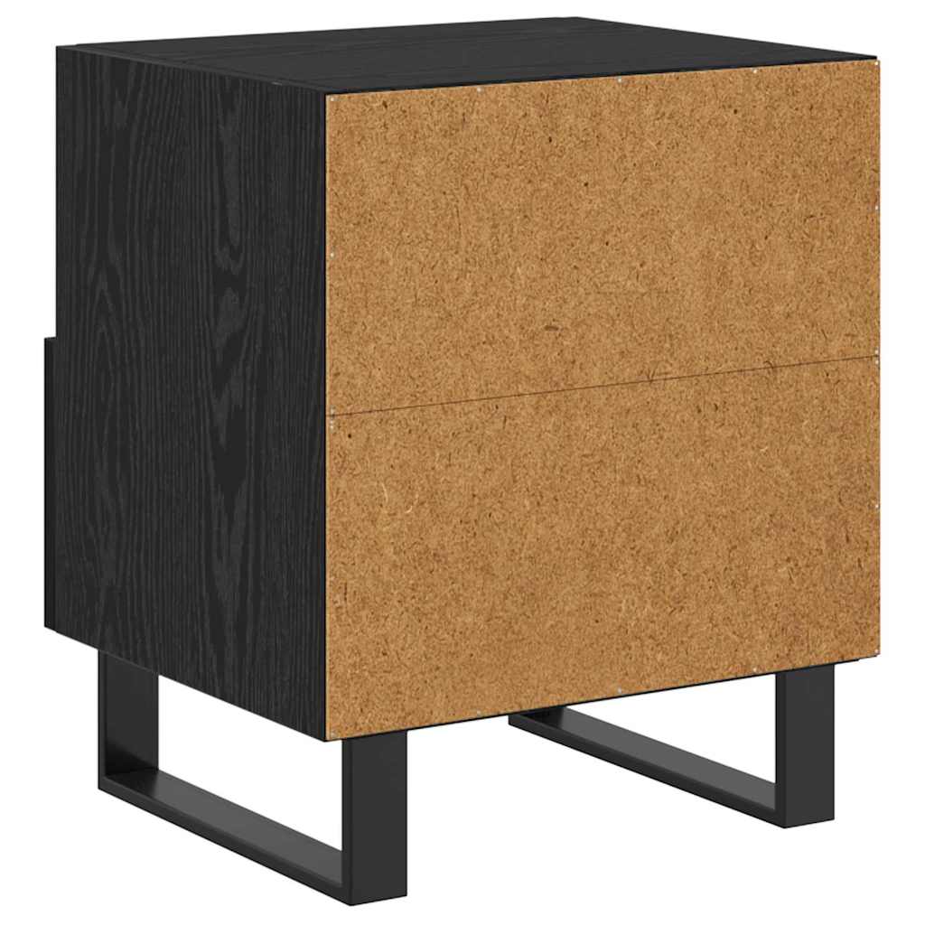 vidaXL Szafka Nocna z szufladą 2 pcs Czarny Dąb 40 x 35 x 47,5 cm