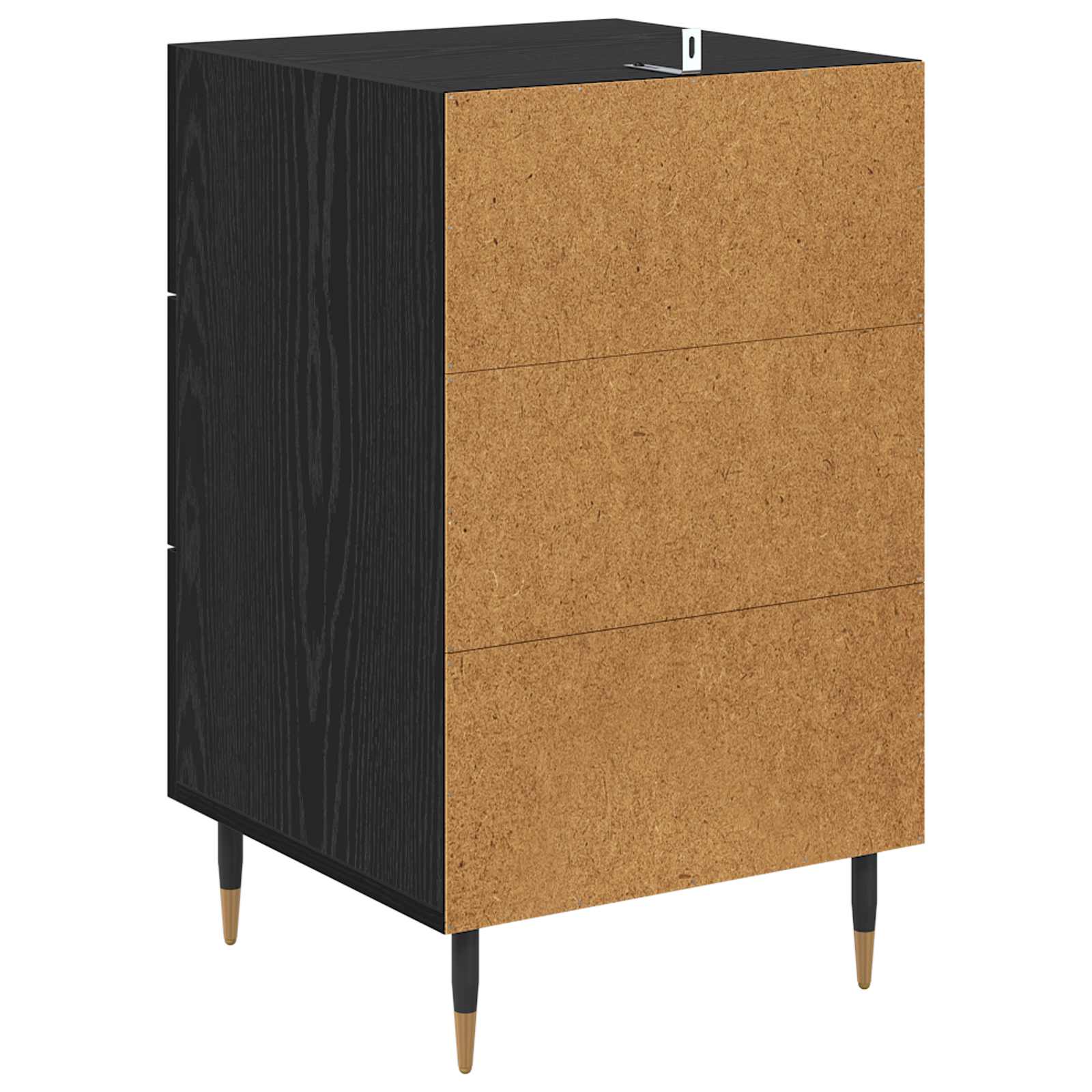 vidaXL Szafka Nocna Czarny Dąb 40 x 40 x 66 cm Materiał drewnopochodny