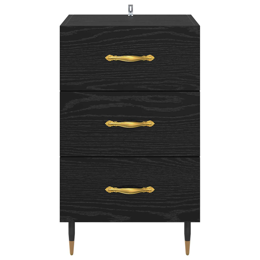vidaXL Szafka Nocna Czarny Dąb 40 x 40 x 66 cm Materiał drewnopochodny