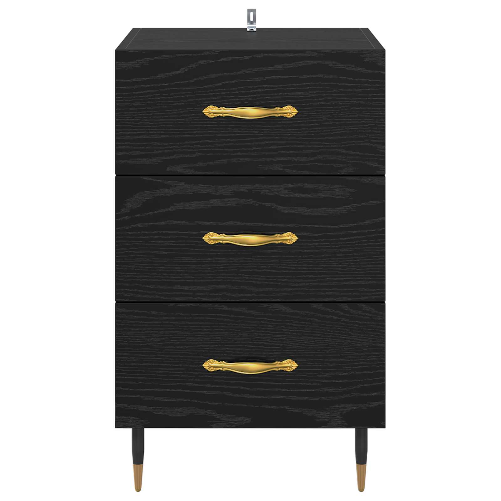 vidaXL Szafka Nocna Czarny Dąb 40 x 40 x 66 cm Materiał drewnopochodny