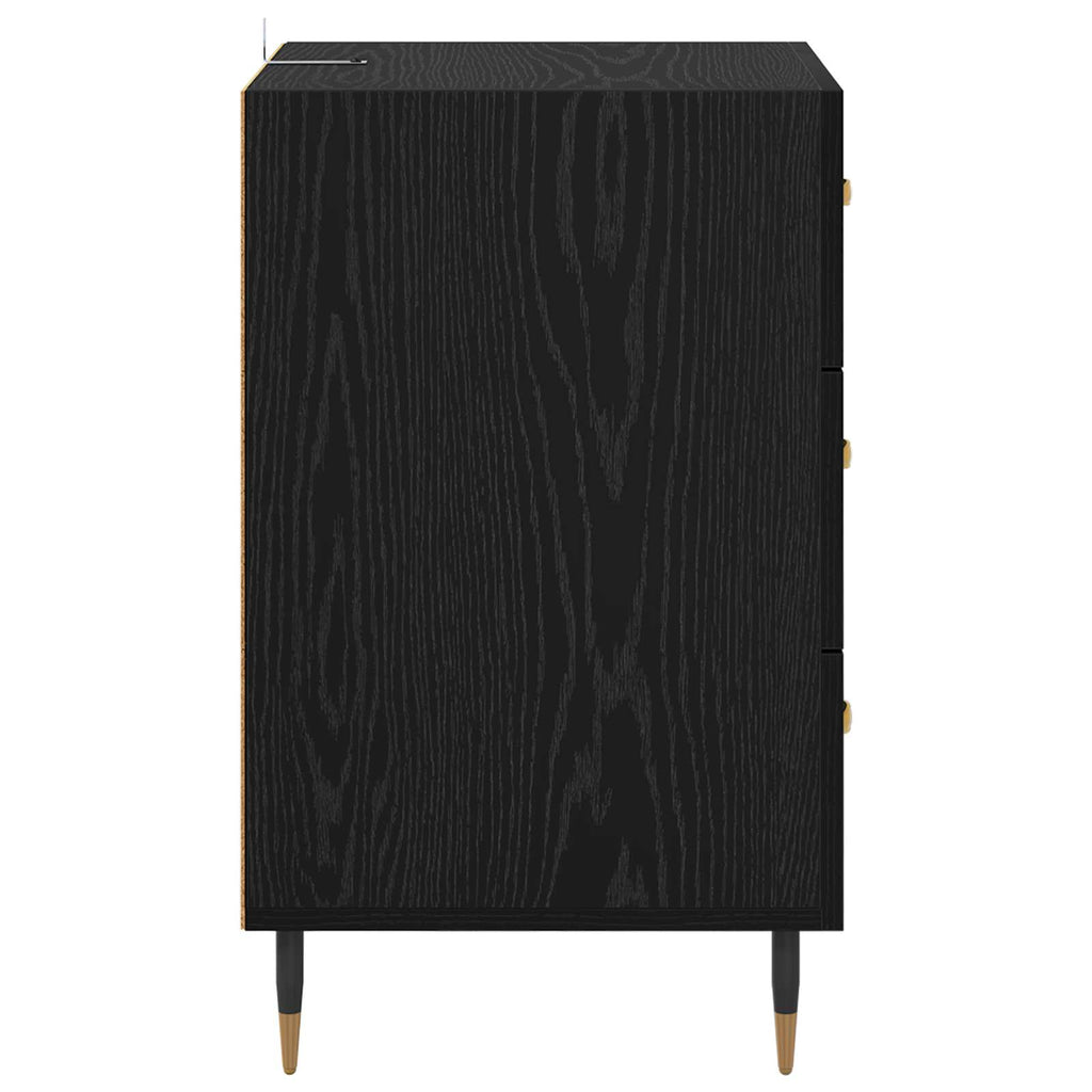 vidaXL Szafka Nocna Czarny Dąb 40 x 40 x 66 cm Materiał drewnopochodny