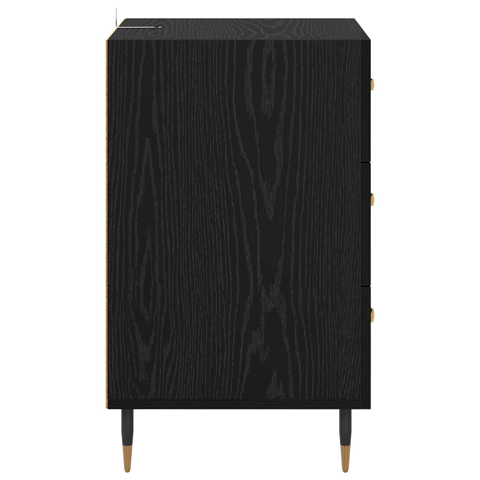 vidaXL Szafka Nocna Czarny Dąb 40 x 40 x 66 cm Materiał drewnopochodny